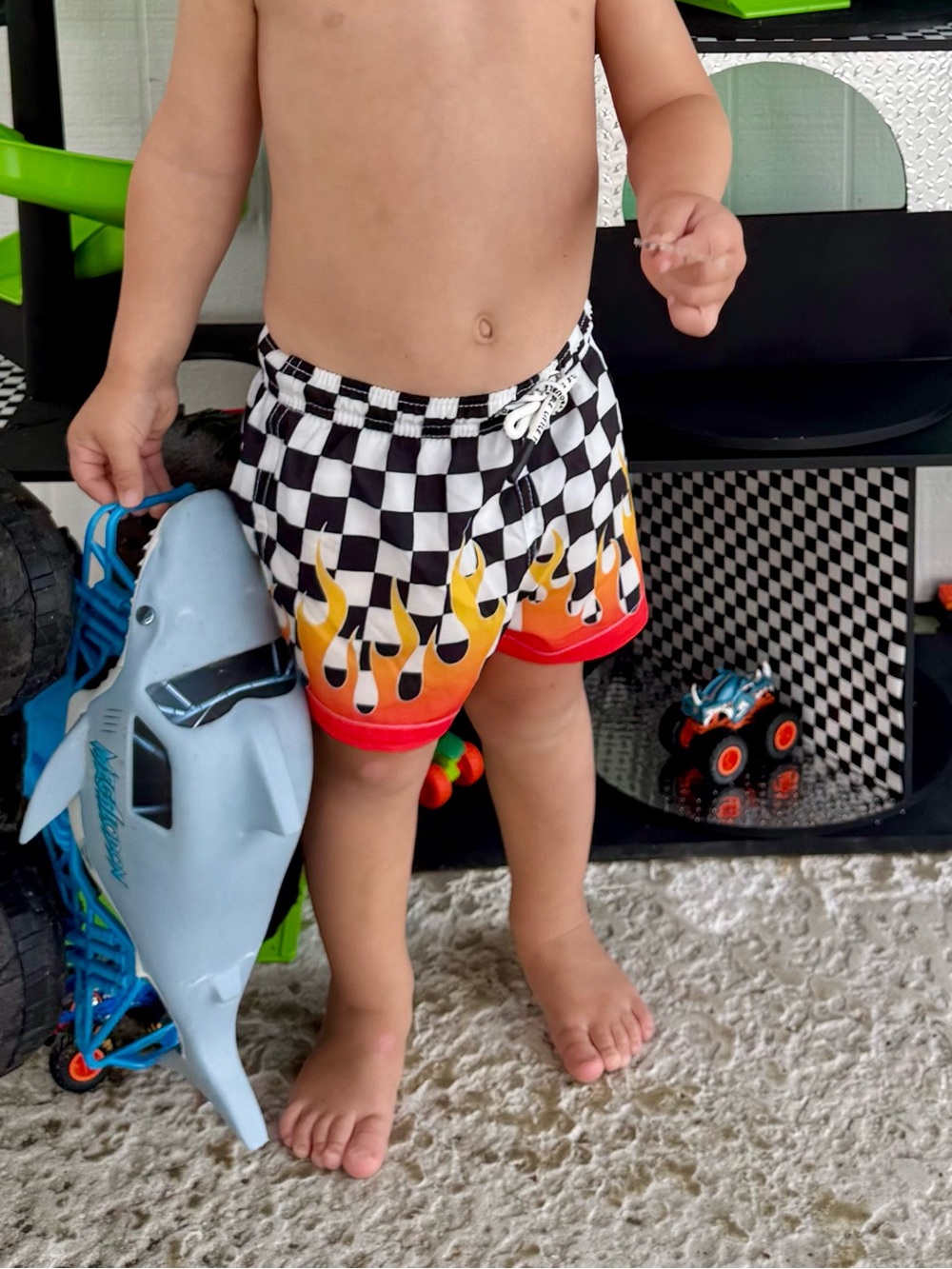 Little Trouble Heater Boardies - Checkered 🔥